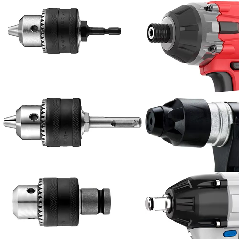 5PCS 1.5-10mm Drill Chuck Mount Impact Driver Bits Chuck Conversion Hex ...