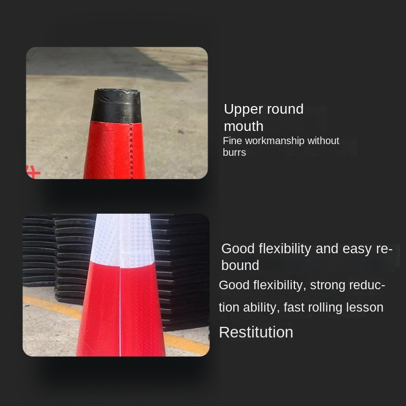 60CM 70CM 90CM rubber cone roadblock cone ice cream cone traffic safety ...