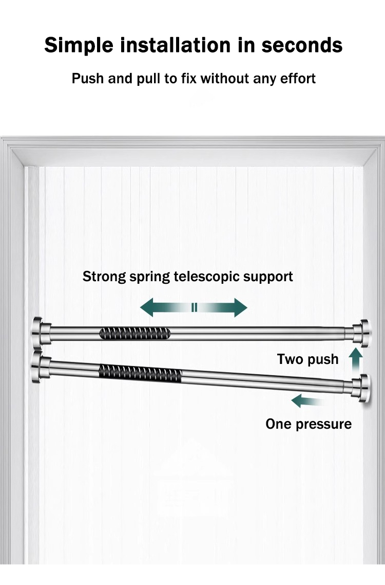 BDH Adjustable Shower Rod - Telescopic Stainless Steel L-Shape ...