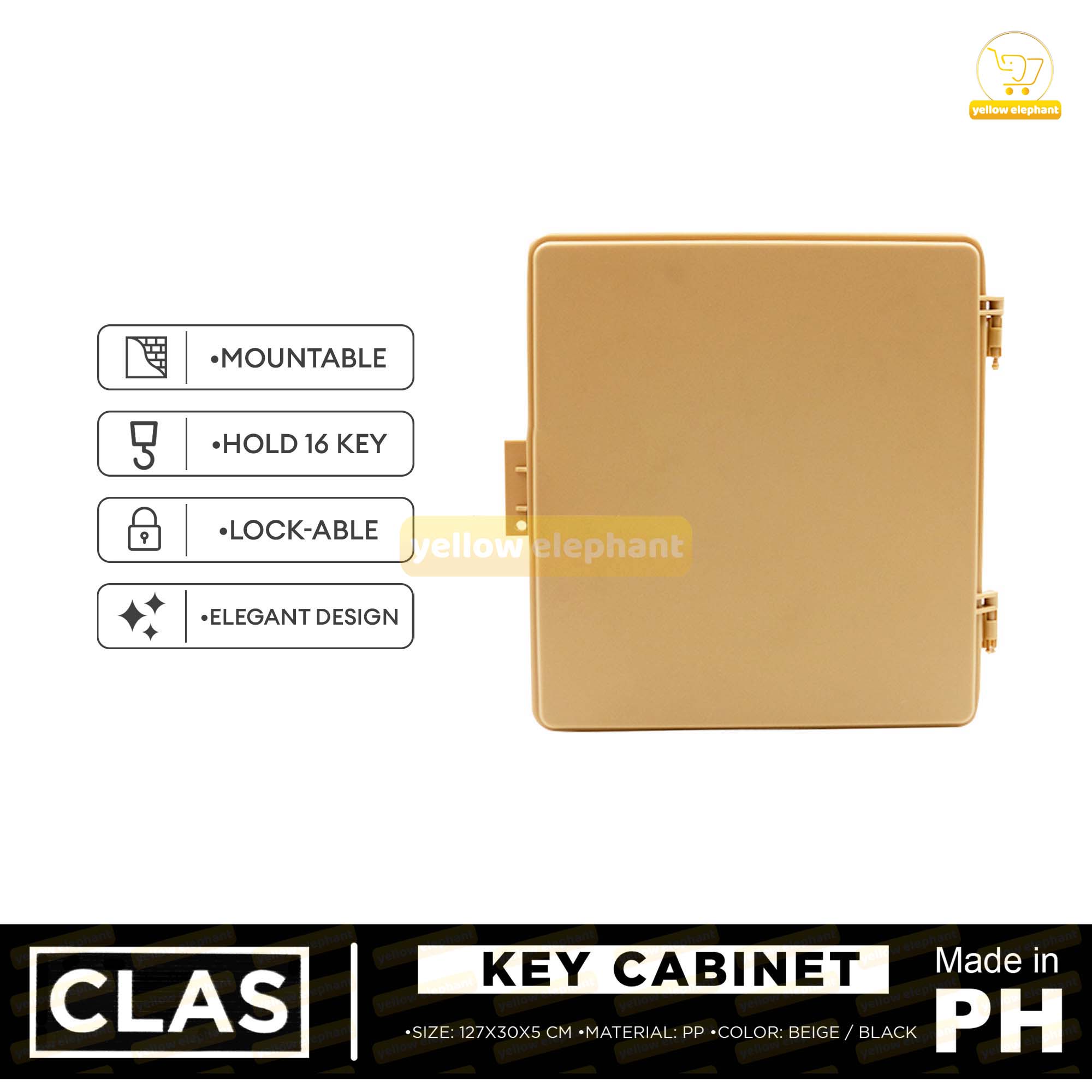 Clas Plastic Key Holder Cabinet 27 x 30cm Holds 16 Keychains Susi Chain ...