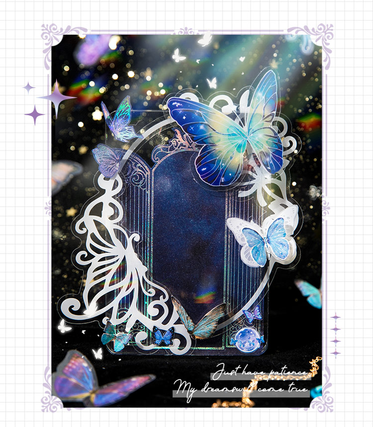 Art Butterfly Material Pack New Handbook Retro Sticker Background ...