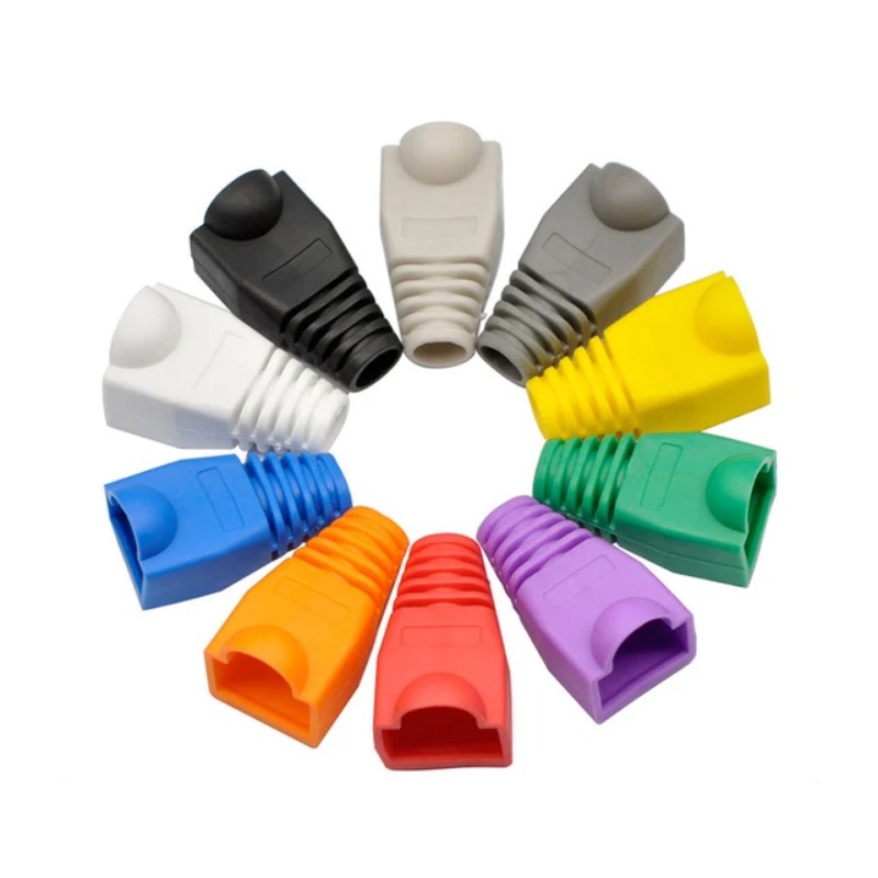 100PCS modular RJ45 network cable connector plug cap crystal head ...