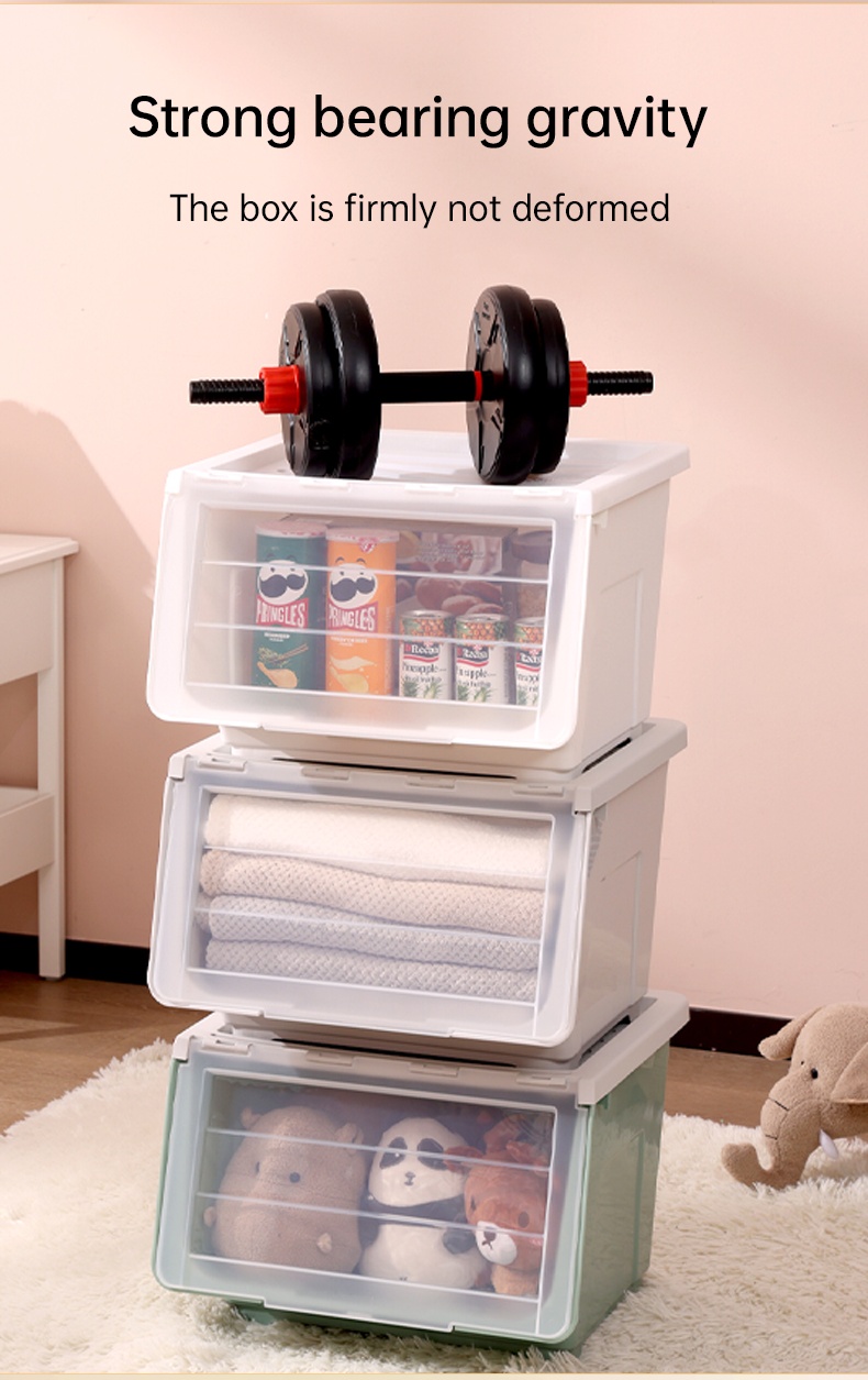 Deli Vusign 47L Diagonal Storage Box Large Capacity Stackable Storage ...