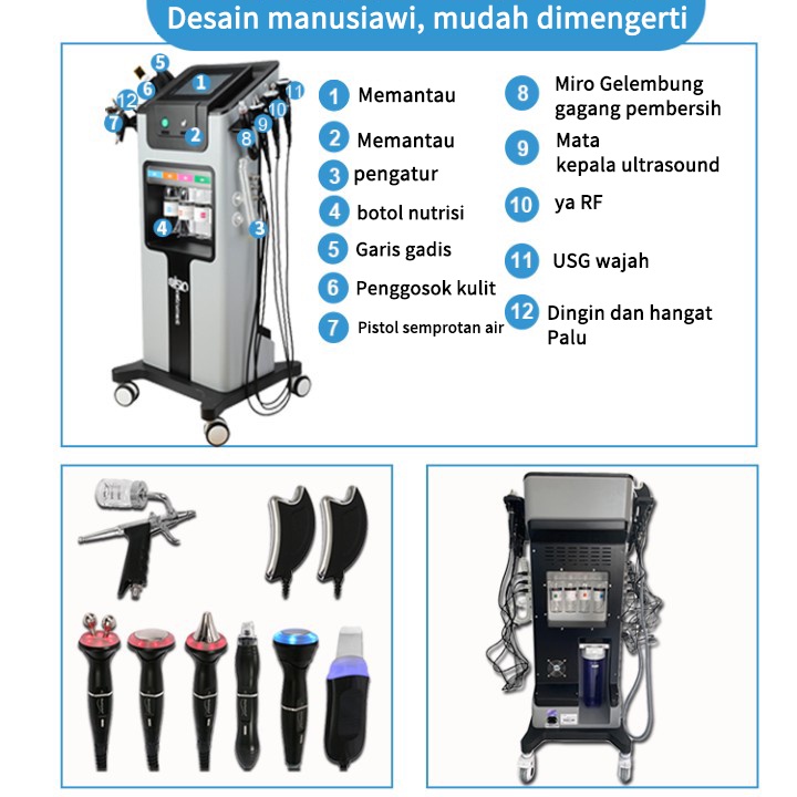 10 In 1 Facial Beauty Machine Cleaning Hydrogen Oxygen Face Deep ...