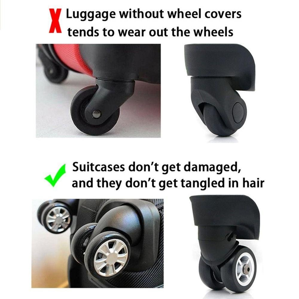 8/16PCS Luggage Wheel Cover Suitcase Wheels Protection Travel Luggage ...