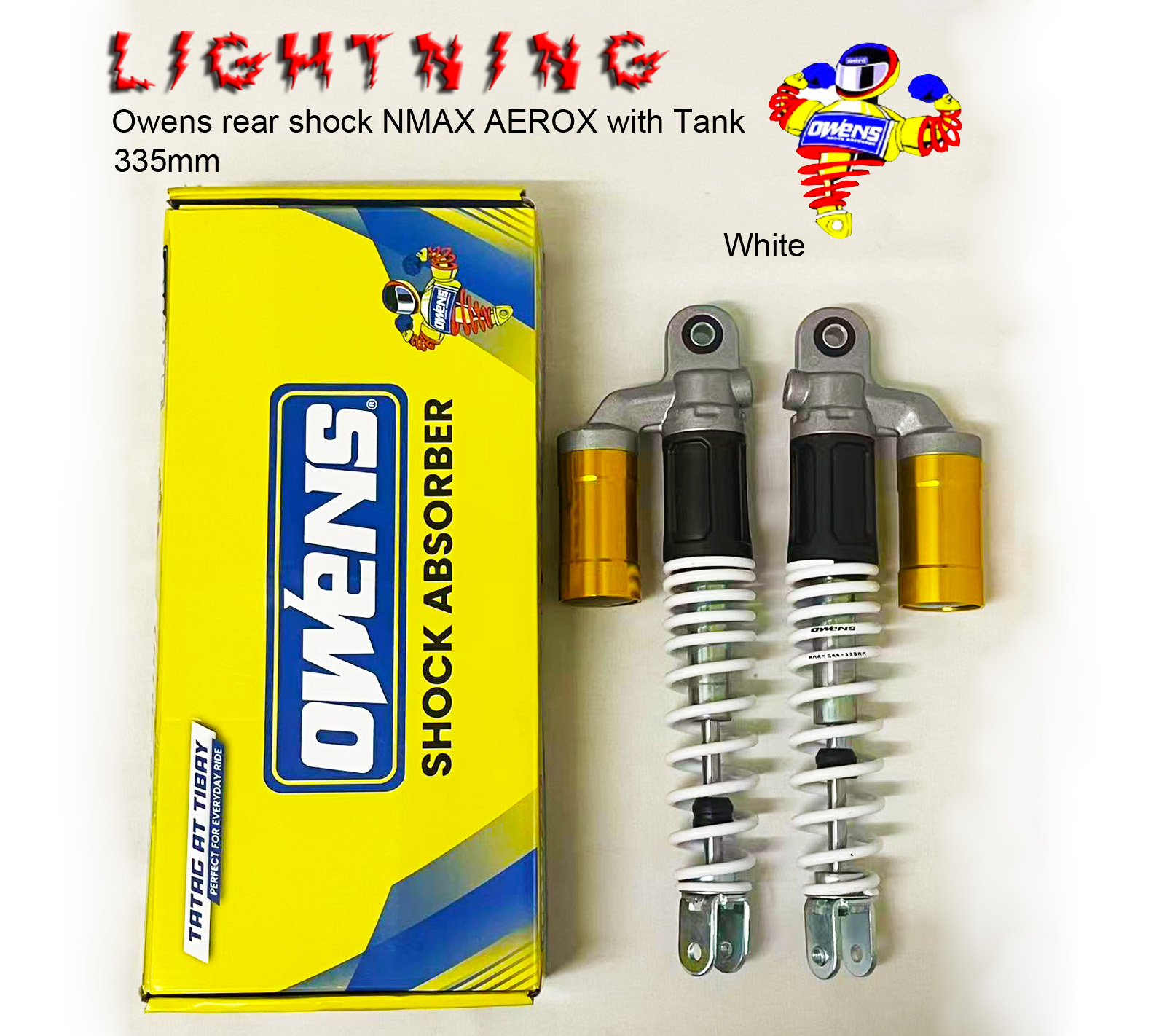 Owens Rear Shock for NMAX and AEROX with 335mm Length | Shopee Philippines