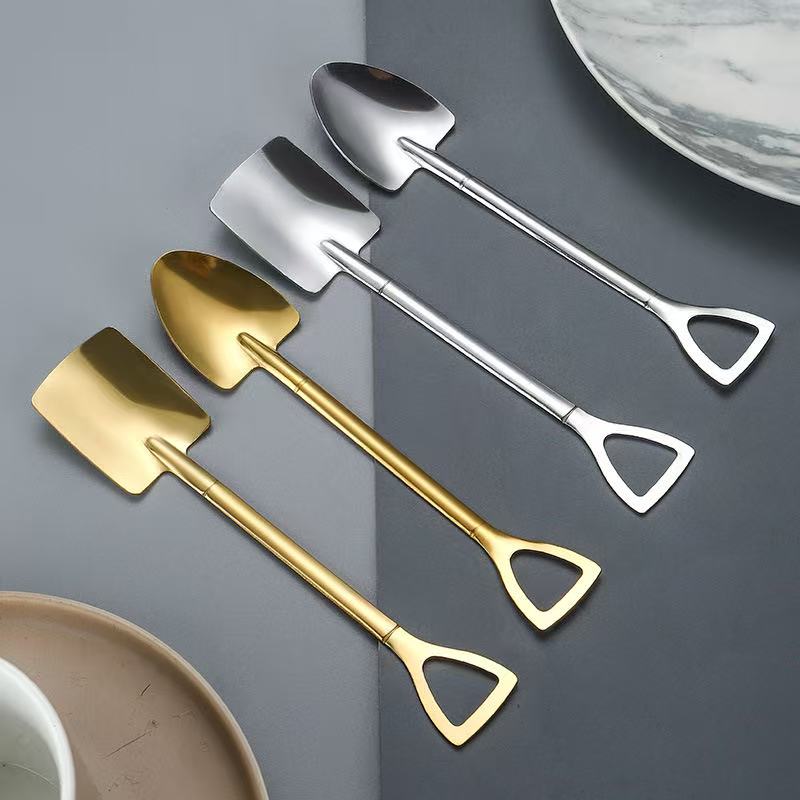 1PC Stainless Steel Spoon Shovel Spoon Reusable Dessert Spoons for ...