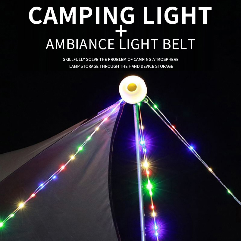 LED lights strip camping light rechargeable Waterproof 8meter Stowable ...