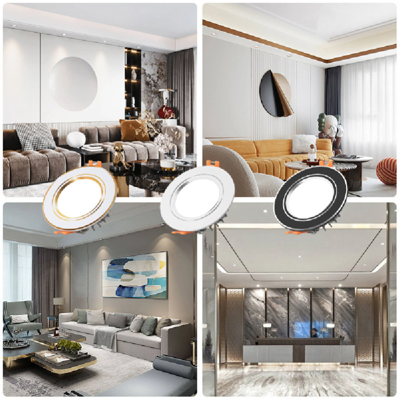 COD LED Tricolor Round Pin Downlight | Ultra-Thin Embedded Panel ...
