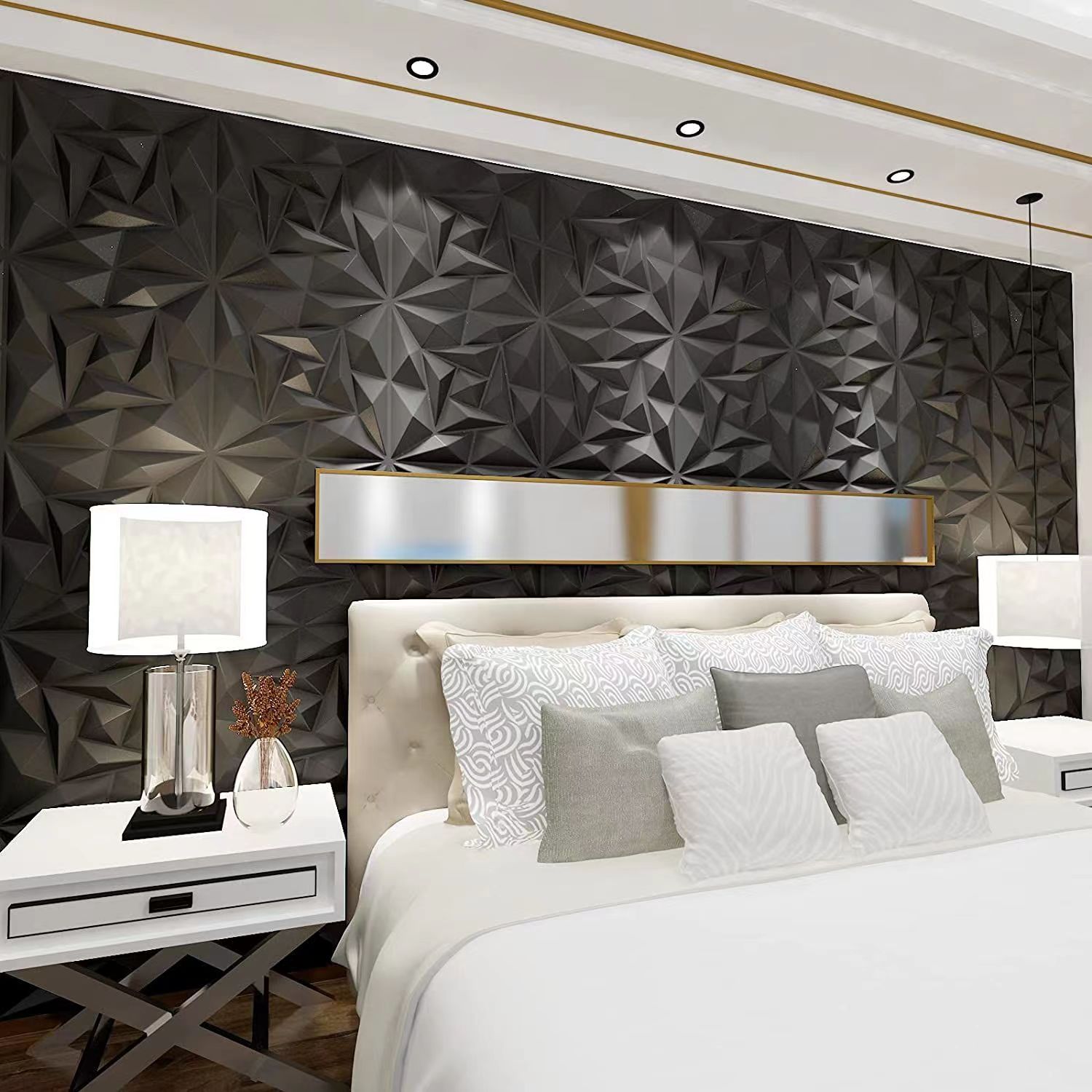 【10PCSP】Wall Panel 3D Wallpaper Wall Design decor Home Living Room ...
