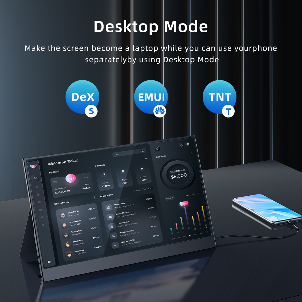Expose Portable Monitor 16Inch 2560P 4K 144Hz Game Monitor For Laptop ...