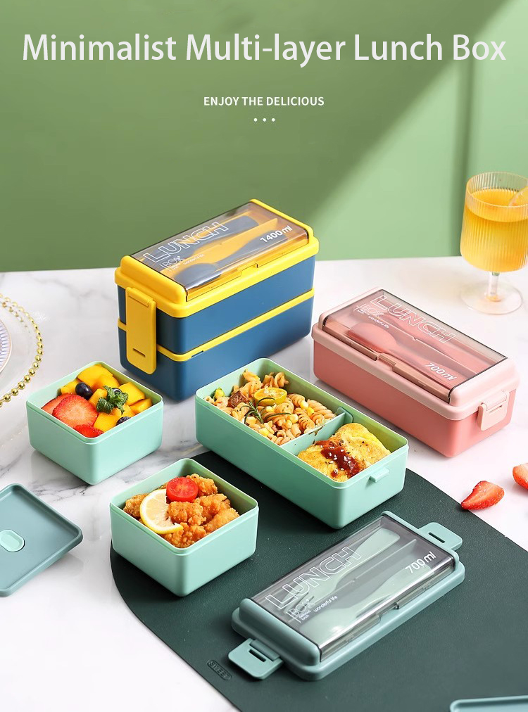 1400ML Large Capacity Double Layer Lunch Box High Quality Microwave ...