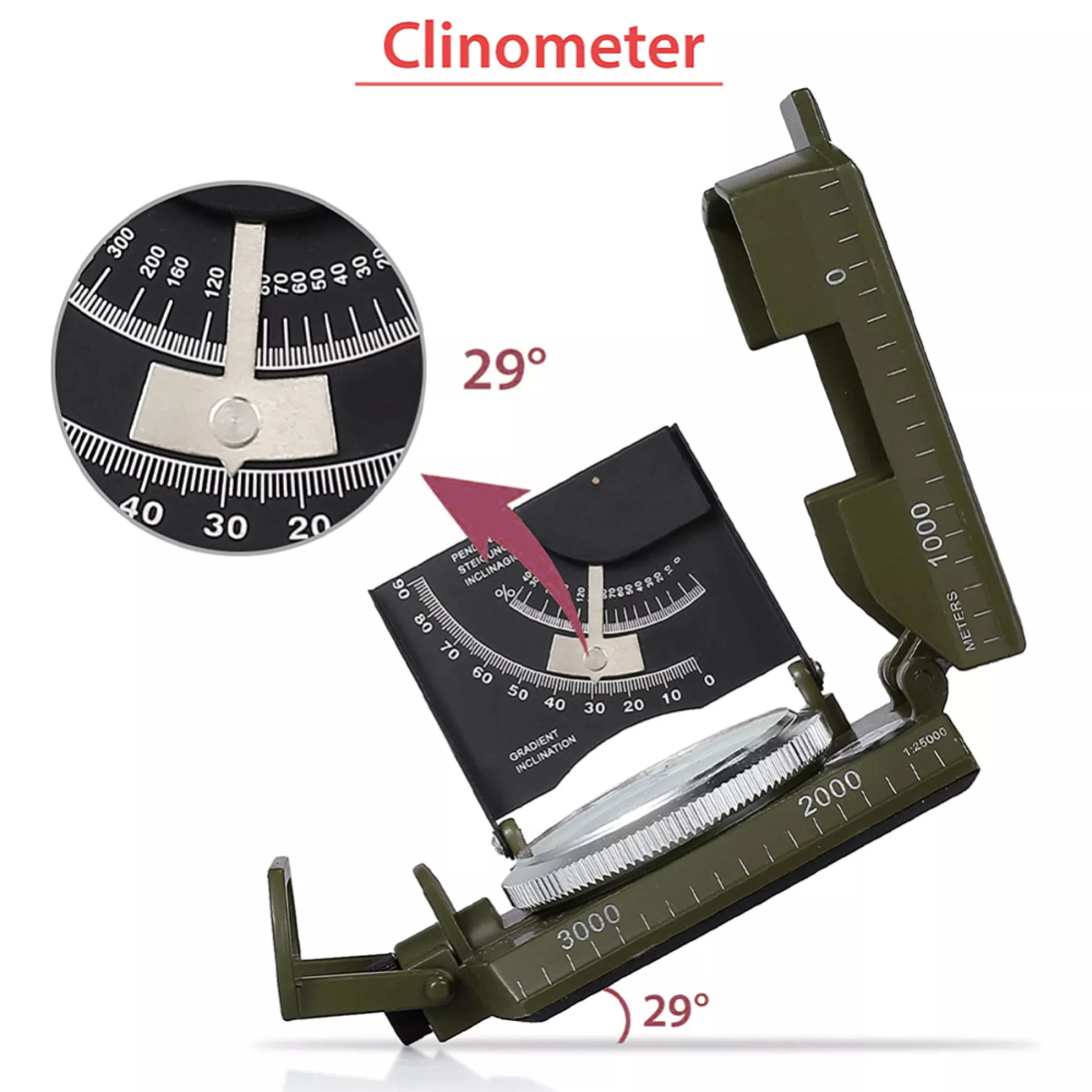 Military Grade geological compass inclinometer Multi-function ...