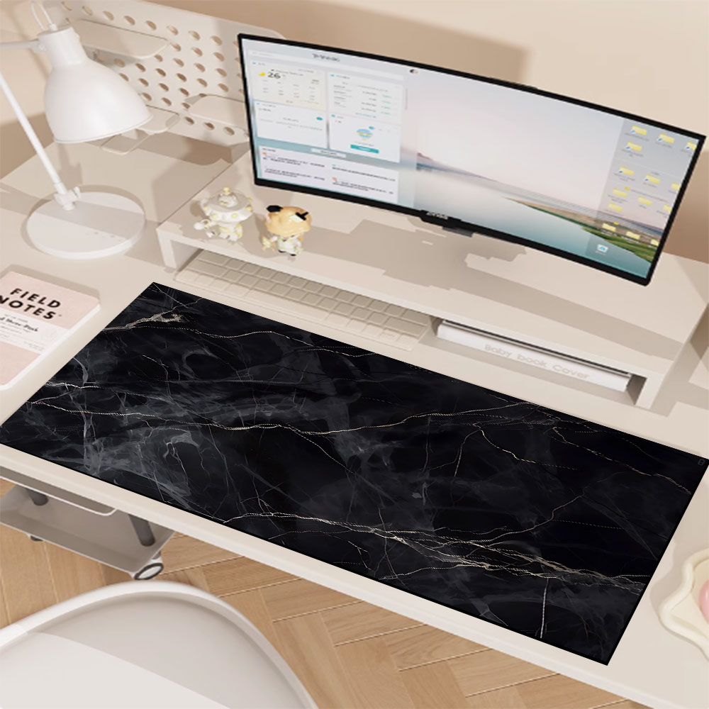 1pc black Marble texture Large Mouse Pad computer mat Desk Mat keyboard ...