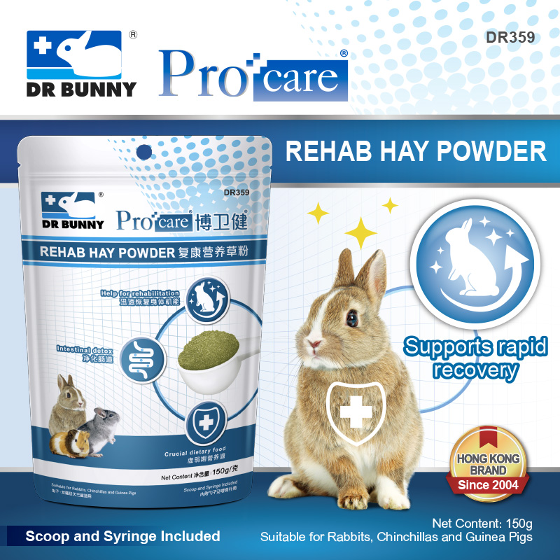 Dr. Bunny Procare™ Rehab Hay Powder (150g) Critical Care Rabbit and ...