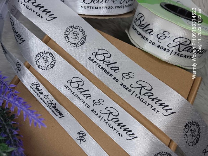 SATIN RIBBON PERSONALIZED (50 YARDS PER ROLL | Shopee Philippines