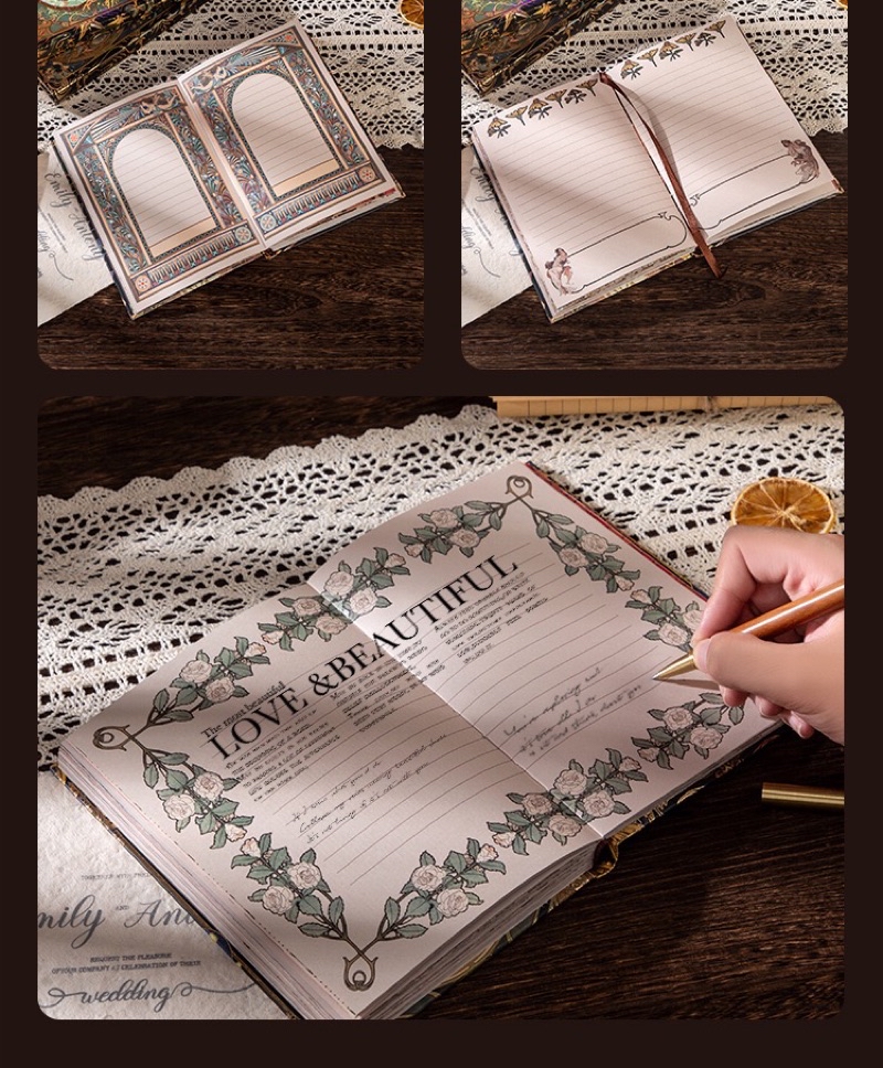 Kawaii Boss Classy notebook renaissance metallic shiny hard cover diary ...