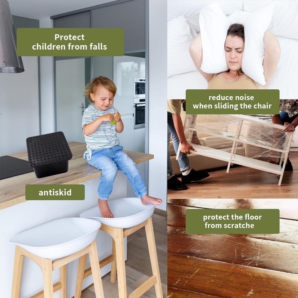 Rubber Footings Tubular Square Rectangular for Chair Table Furnitures ...