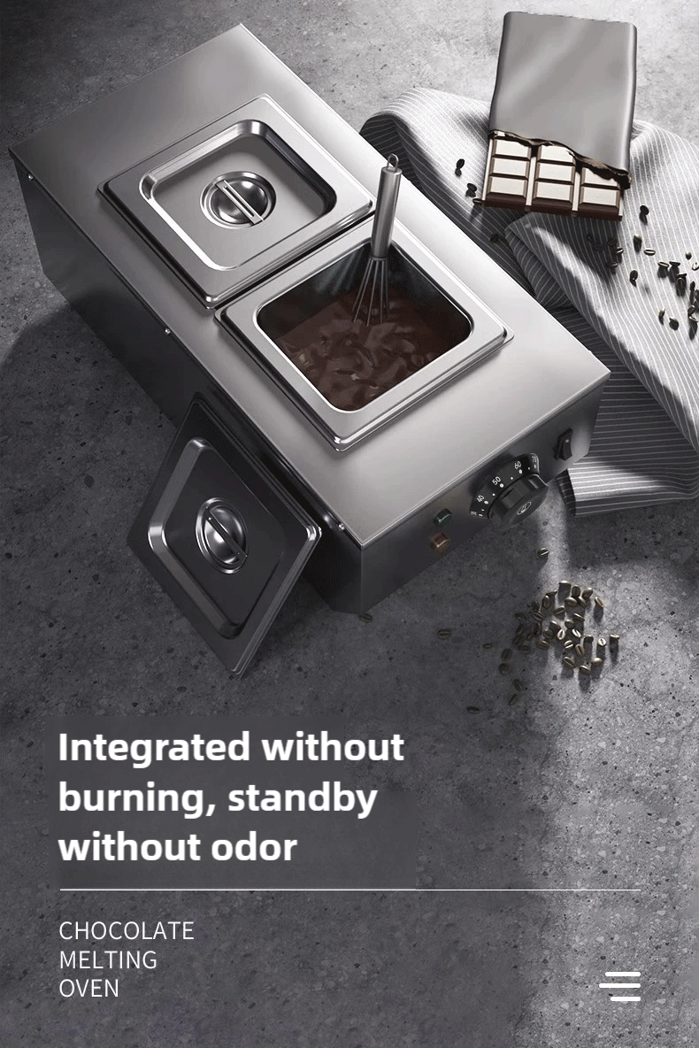 2 grids Stainless steel chocolate electric Tempering machine Melting ...