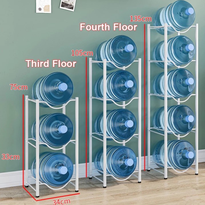 3/4/5 Layer Space Saving Water Gallon Racks Storage rack / Single layer ...