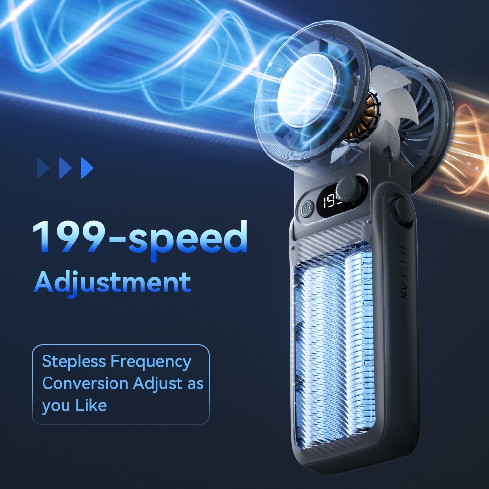 Ultra Turbo Jet 10000 mAh 46 hours battery life Mini Fan with Ice ...