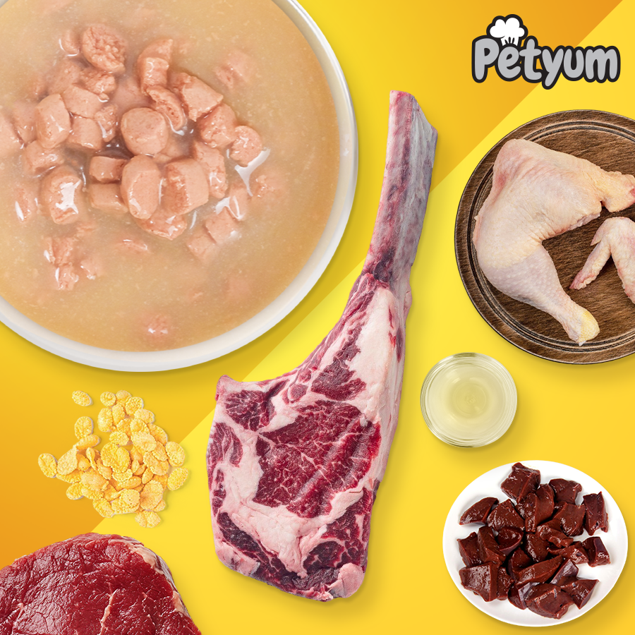PetYum Chunks Adult Dog Puppy Wet Food Can Beef Chicken Lamb in Gravy ...