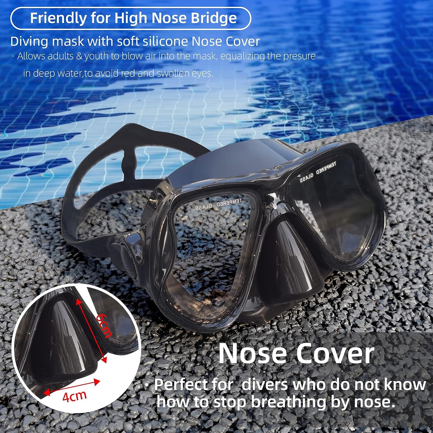 DIVI Snorkeling Set for Adult Snorkel Set Diving Mask with Snorkel Wide ...