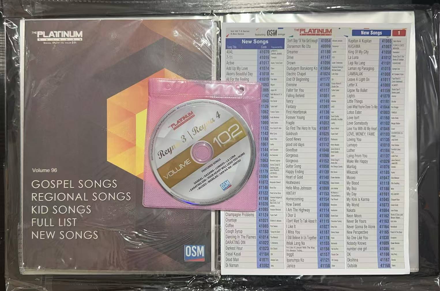 The Platinum Update CD With Songbook For Reyna 3/Reyna 4 New Volume 102 ...