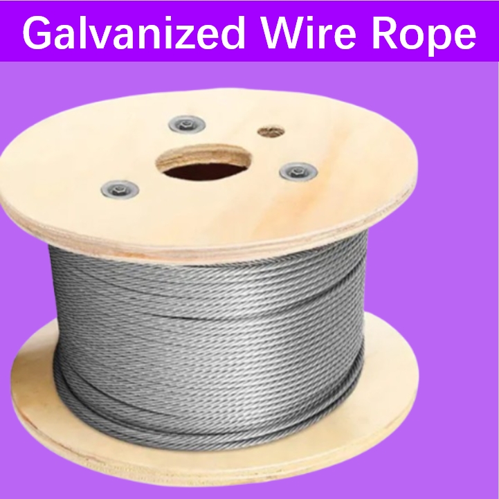 Mago 50-100 Meters 12mm Galvanized Steel Wire Rope Cable 6x19 FC (Fiber ...