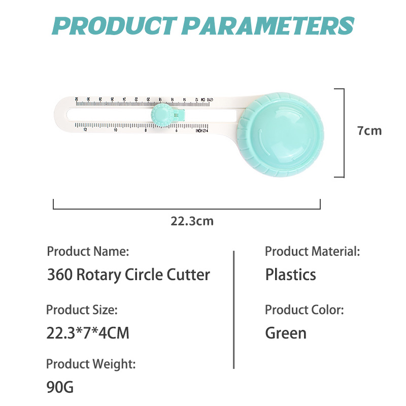 Officom 360 Rotary Manual Round Paper Cutter Round Trimmers Circular ...