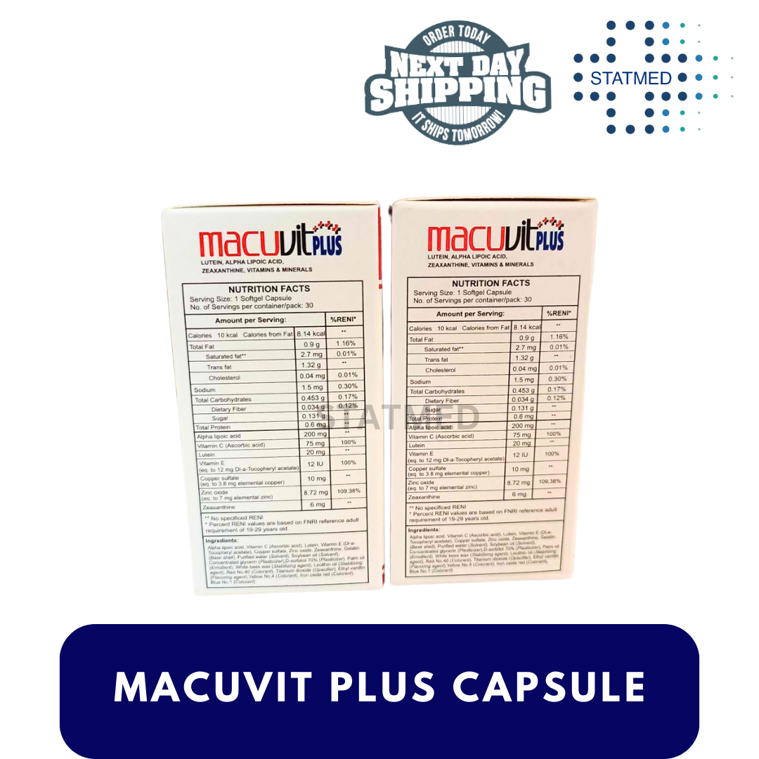 Macuvit Plus Capsule Food Supplement l 10 & 30 Caps | Shopee Philippines