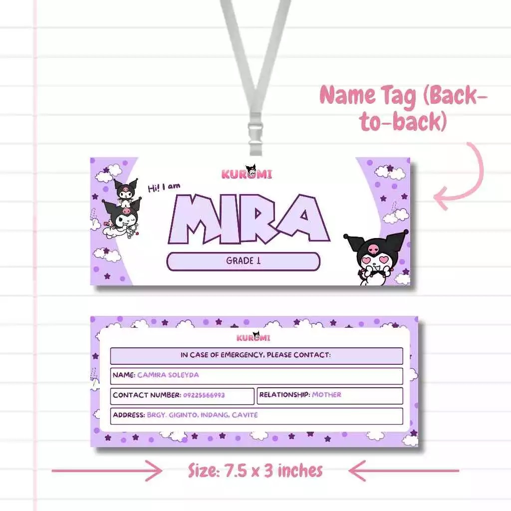 Subject and Name Sticker Labels & Name Tag | Shopee Philippines