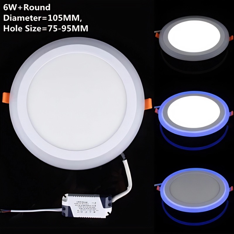 UNPO 6/9W Pin Light LED Ceiling Tricolor Recessed Downlight Ceiling ...