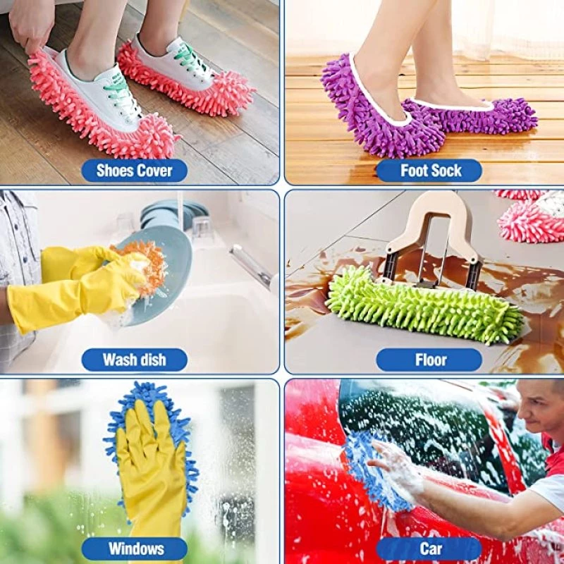 2in1 Dust Mop Slipper Shoe Rag Mop Shoes Cover Dust Mop Slippers ...