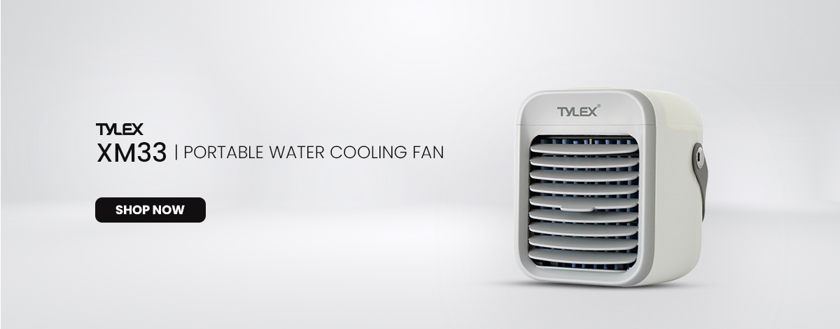 TYLEX XM33 Portable Water Air Cooling Fan Multi-Function 3 Speed Mode ...