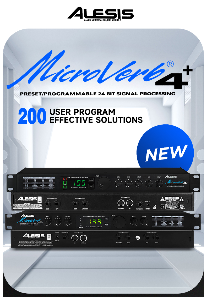 Alesis MicroVerb4/MicroVerb4+ Digital Effects Processor, Audio ...