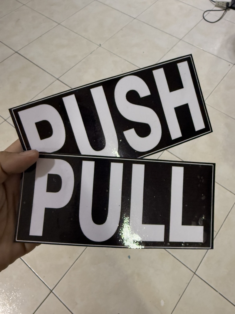 Push Pull Sticker signage | Shopee Philippines