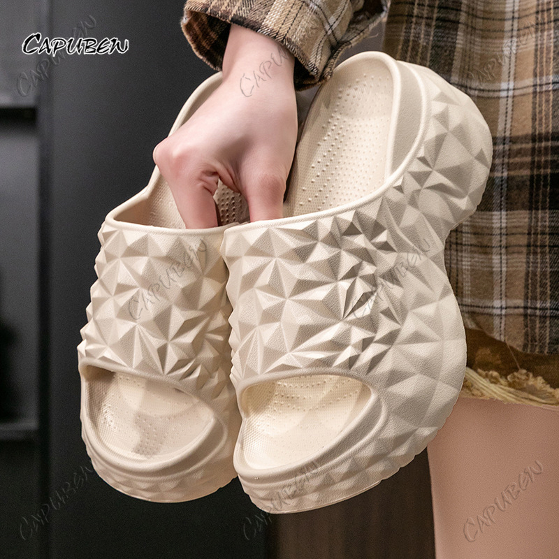 Capubew Sandals For Women 6cm thick-soled slippers for women in summer ...