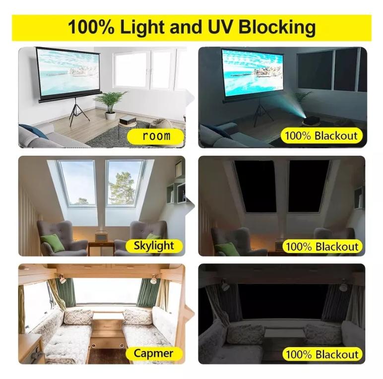 100% Blackout Curtain Plain Blackout Curtain For Window Shading Sticker ...