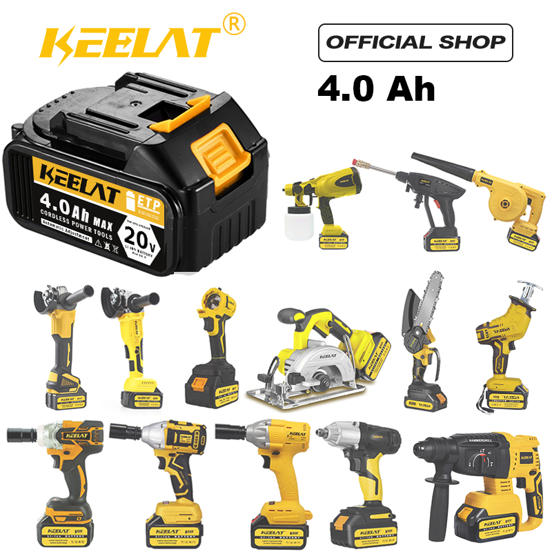 KEELAT Lithium-Ion Battery Pack for Cordless Power Tool Repeatable ...