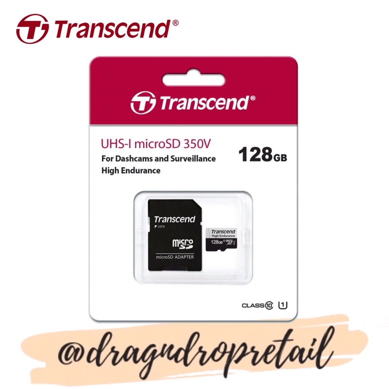 Transcend 350V High Endurance MicroSDXC UHS-I Class 10 100MB/S Read ...