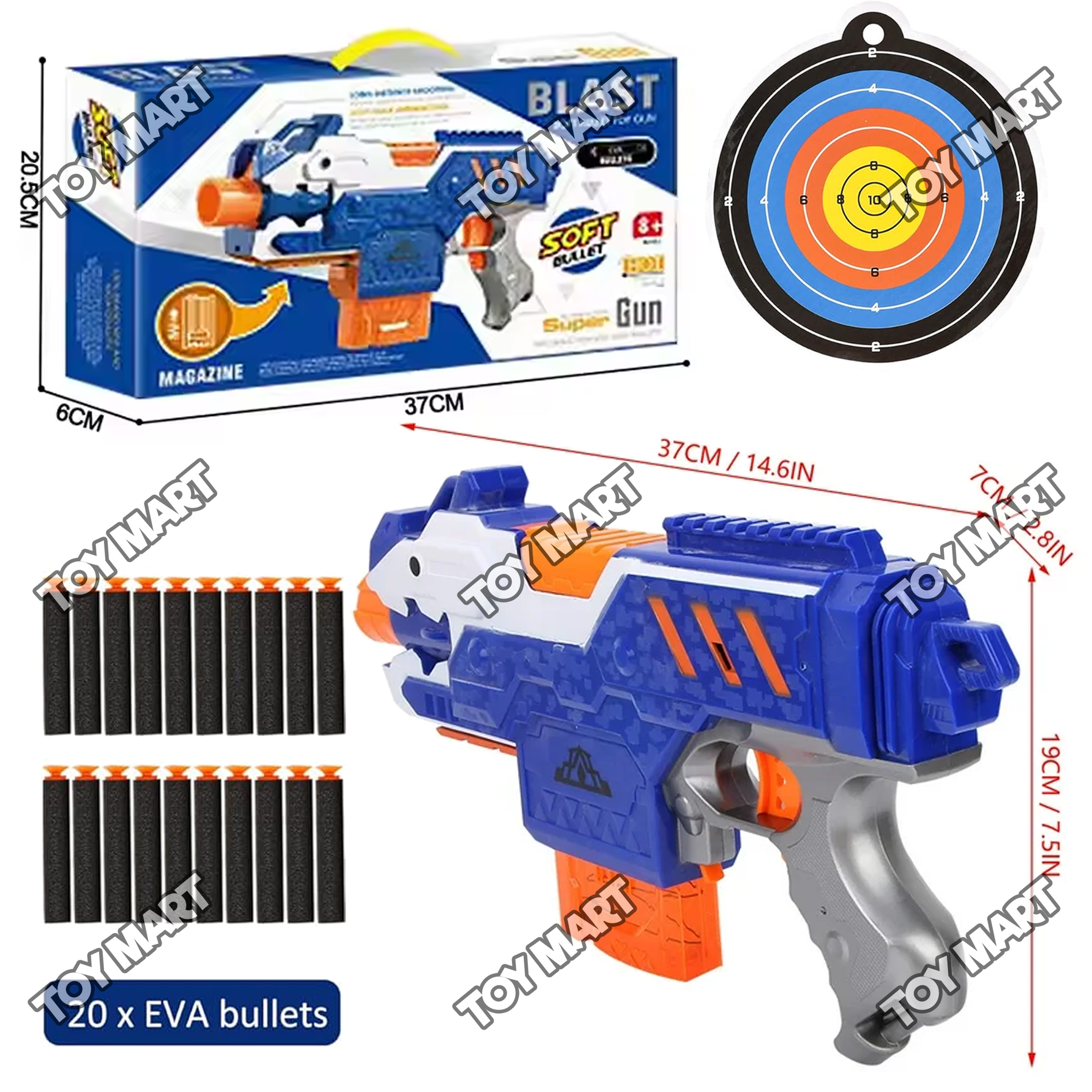 Stryfe NF Toy Blaster with 20 EVA Bullets Soft Bullet Gun for Kids ...