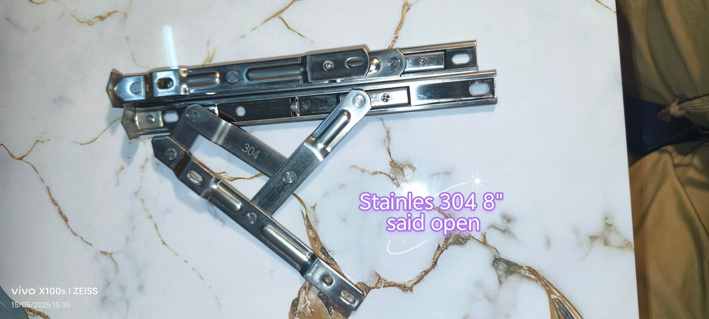 2 Pcs Stainless 304 4Bar Hinges For Awning Casement Windows 8