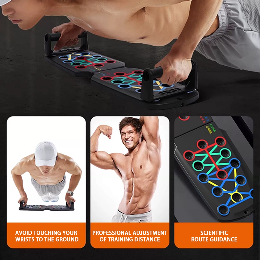 20-in-1 Push Up Board Push Up Stand Chest Back Sholders Arm Abdominal ...