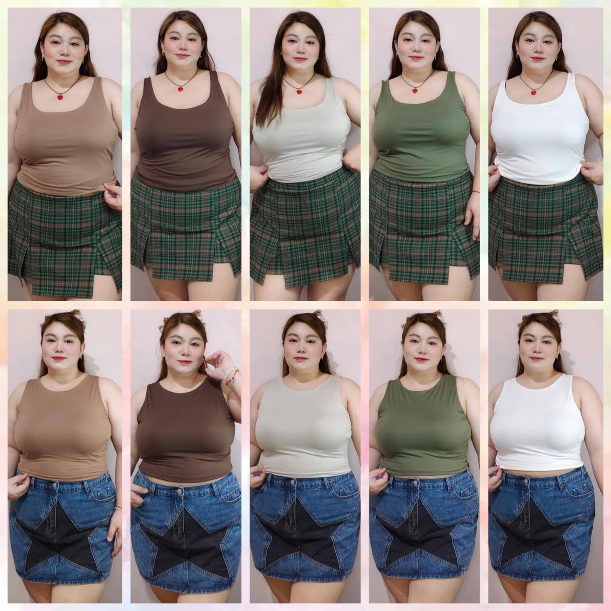 XL TO 2XL • Corry Plus Size Double Lining Sando Inner Crop Top | Shopee ...