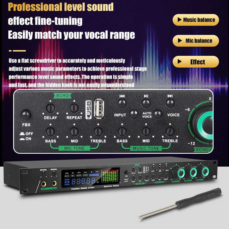 Professional PreReverb Effector, Digital Audio Processor,AntiScreaming ...