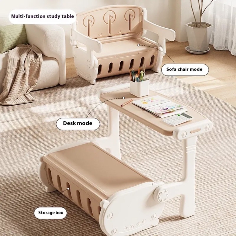 Multifunctional Study Desk and Chair with Storage Compartment ...