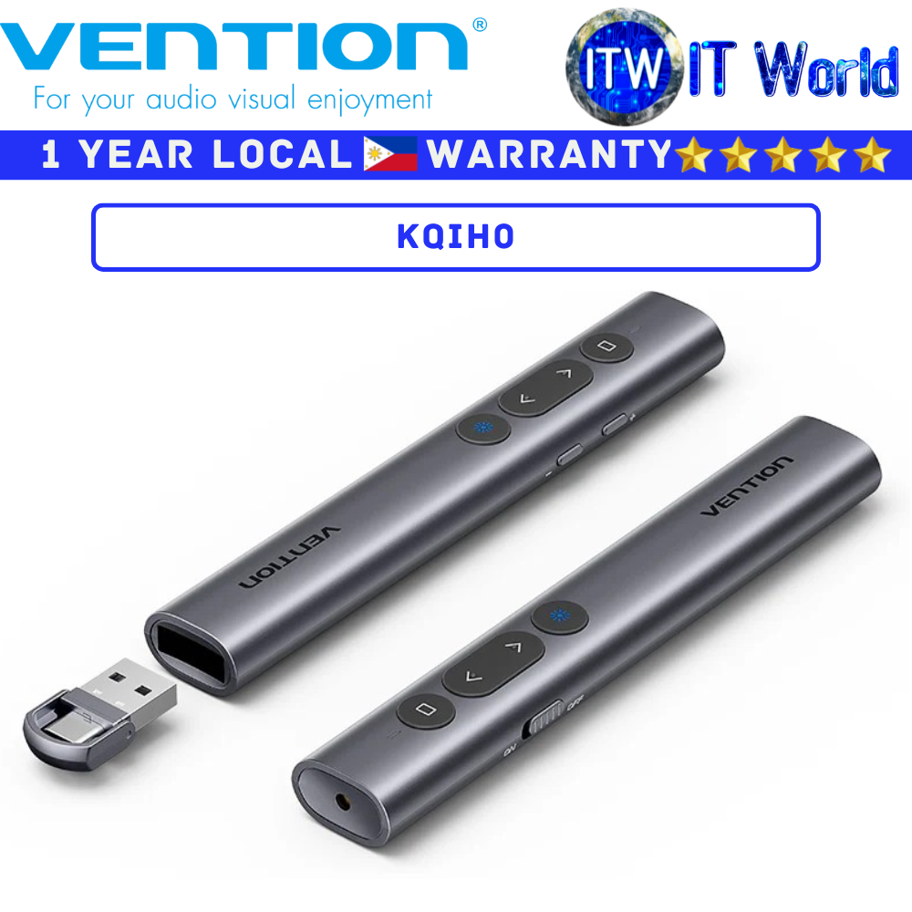 Itw | Vention Wireless PowerPoint Presentation Clicker with Red Laser ...