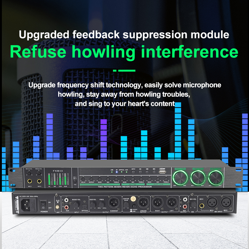 Professional audio sound processing Effect with a subwoofer output, 2 ...