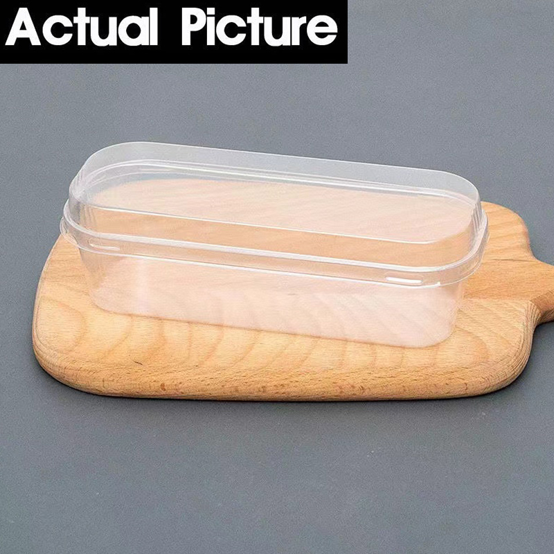 NICE 50Pcs Cake Container Loaf Deli Rectangle Box 300ML Clear Mousse ...